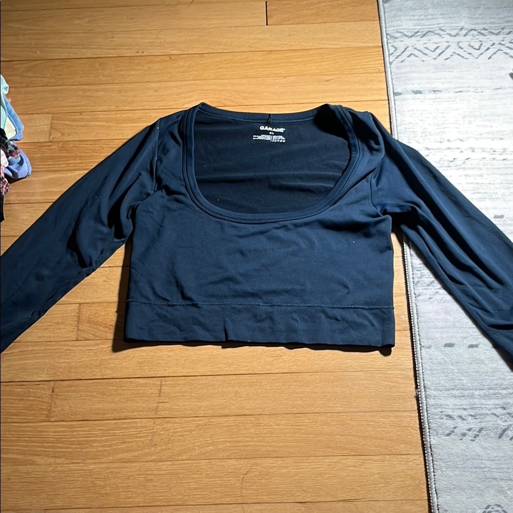 Navy Women's Long Sleeve Top